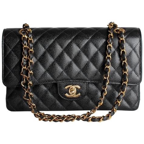 chanel gold caviar|Handbags & Bags .